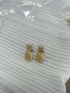 Boucles d'oreilles ananas acier inoxydable Passion & Victoria