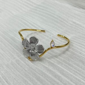 Bague fleur acier inoxydable Passion & Victoria